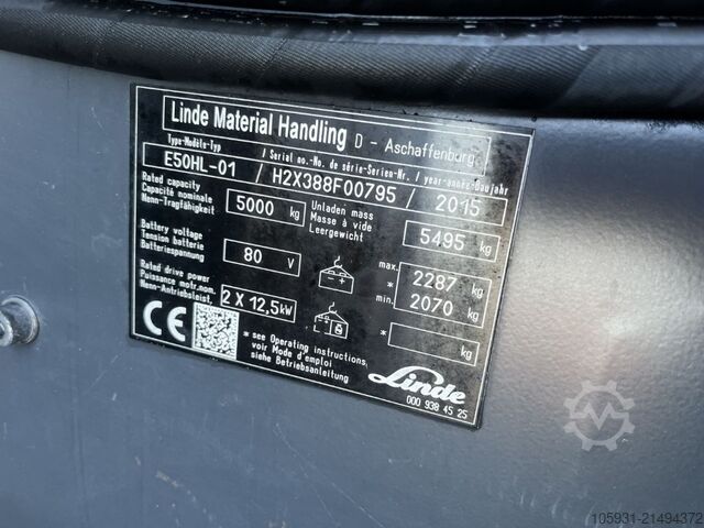 Electric 4-wheel forklift Linde E50HL-01