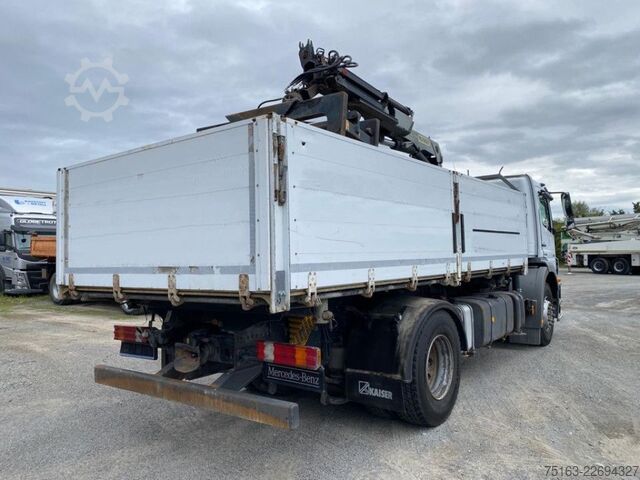 Three-sided tipper truck MERCEDES-BENZ Axor 1833 K  2-Achs Kipper Kran Palf. 12001