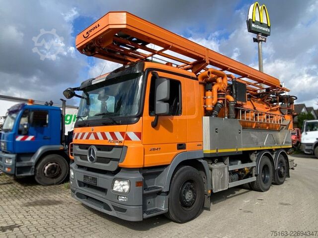 Vacuum tank truck MERCEDES-BENZ Actros 2841 L 6x2 Saug + Spülwagen Kroll Kombi