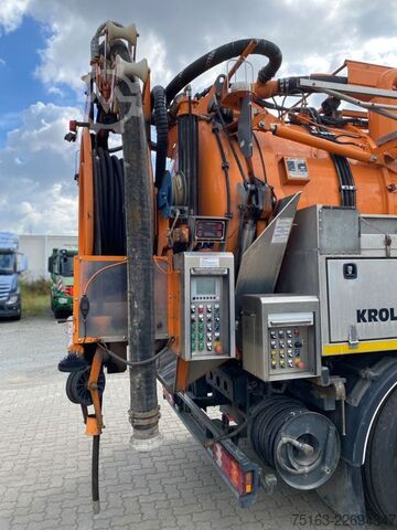 Vacuum tank truck MERCEDES-BENZ Actros 2841 L 6x2 Saug + Spülwagen Kroll Kombi