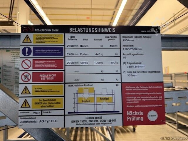 Palettendurchlaufregal Jungheinrich DLR Durchlaufregal