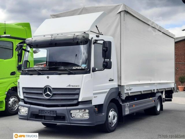 Transporter mit Pritsche & Plane MERCEDES-BENZ 821 L ATEGO Schiebeplane LBW 2 x AHK