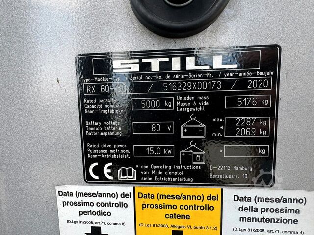 2020 service + UVV inspection valid until 04/20, 992 operating hours Still RX 60-50
