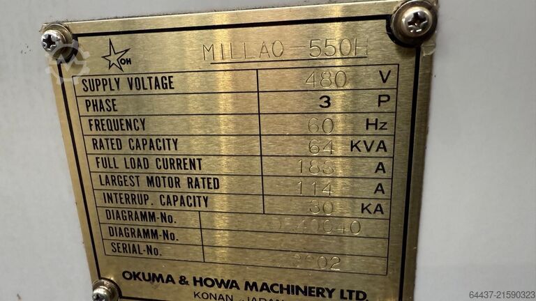 CNC-Dreh- und Fräszentrum Okuma & Howa Millac 550H