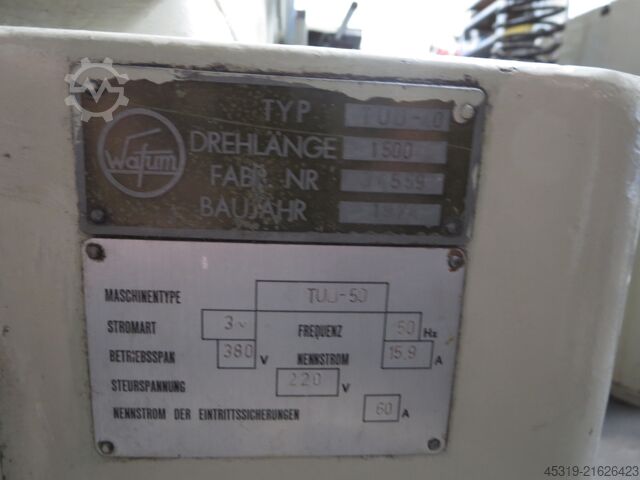 Leit-/Zugspindeldrehmaschine Wafum TUD 40 x 1500