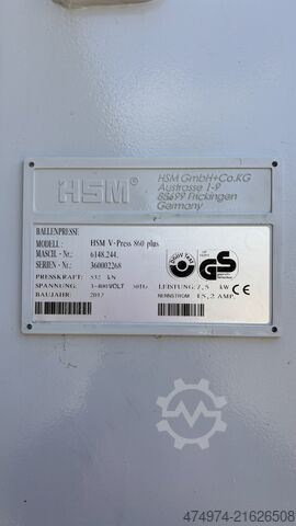 Ballenpresse Textilpresse Abfallpresse HSM V-Press 860 Plus