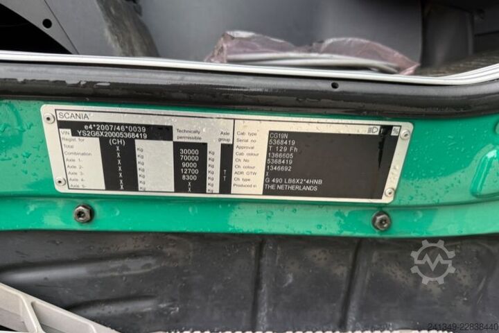 Truck mounted crane SCANIA G490 6x2 PK18002-4