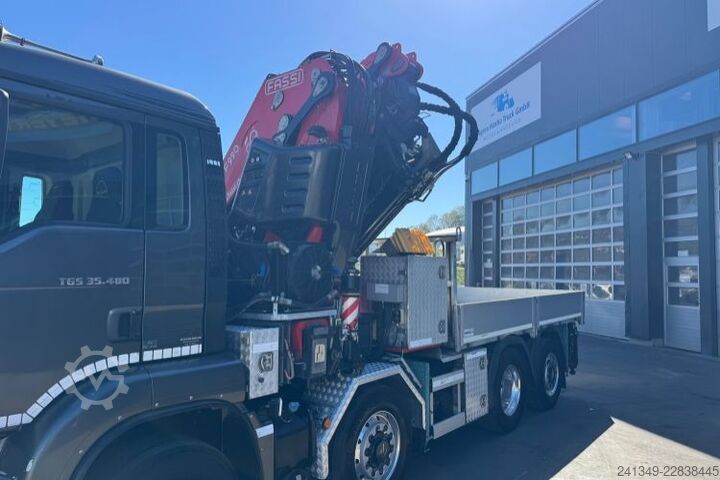 Truck mounted crane MAN TGS 35.480 8x4H Fassi 990-8 Flyjib& Troil