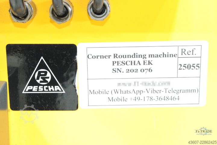 Eckenrundstossmaschine / Corner Rounding machine Pescha EK 100