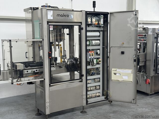 Etikettiermaschine 2 Stationen 4.500 Fl./h Makro MAK-1 4P Ua2 Lw