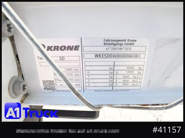 Auflieger mit Pritsche & Plane KRONE SD, Tautliner Mega, Liftachse, 4 x vorhanden