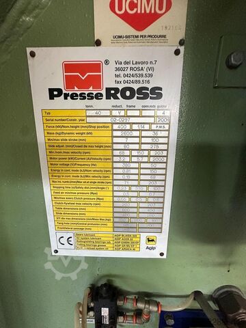 Eccentric press Presse Ross 40V-4