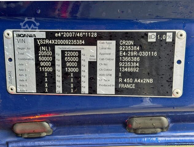 Standard SZM SCANIA R450 LOW ROOF RETARDER FULL AIR RETARDER TOP CON
