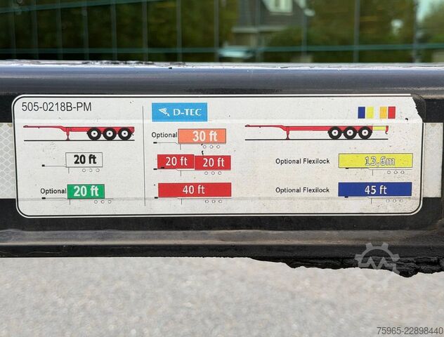 Auflieger-Wechselfahrgestell D-TEC PORTMASTER VCC-01 FRONT + BACK SLIDER 20, 30, 40