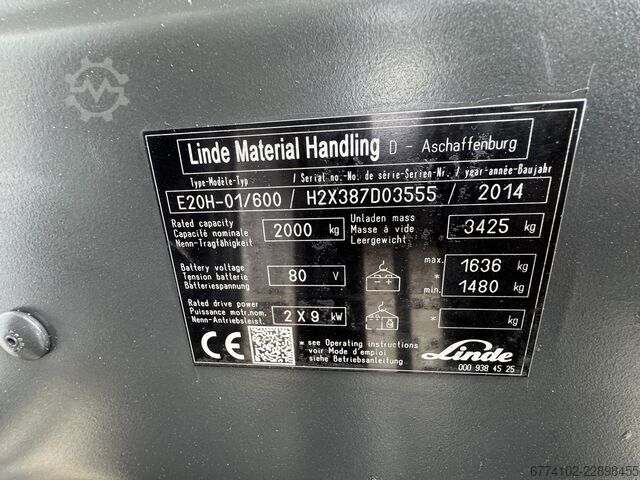 Elektrisch – 4 Räder Linde E20/600H + Ladegerät NEU 80100--EK