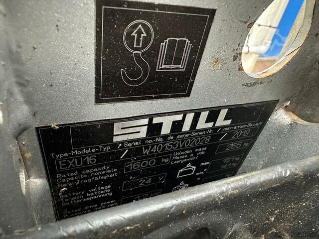 VS-22485 Elektrischer Niederhubwagen Still EXU 16 Bj. 2019 mit Wiegesystem STILL EXU 16