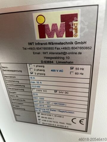 Imprägnieranlage IWT INFRAROT Strahler