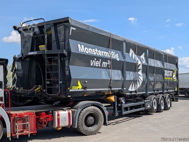 Kipper Auflieger STAS HardoX Stahl 86 m³, Liftachse, ALCOA, MIETEN?