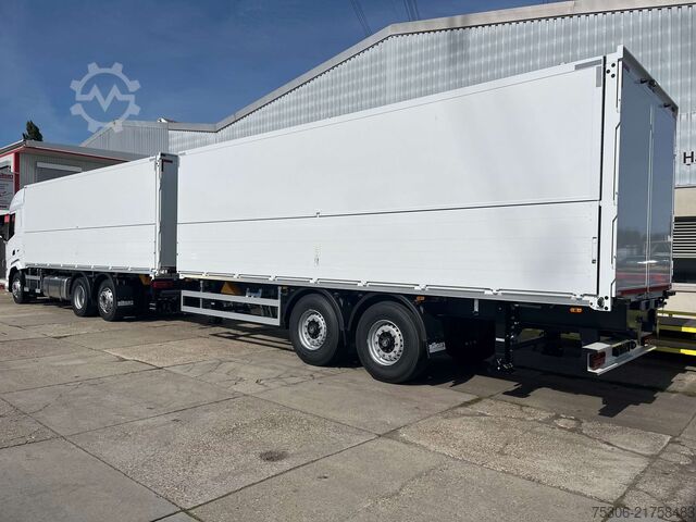 Beverage truck DAF FAN XF480 Swing-Board-Aufbau für Mitnahmestapler