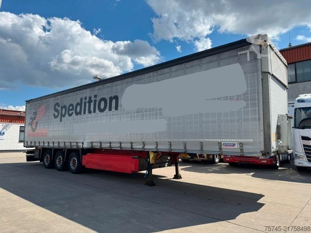 Open semitrailer with tarp SCHMITZ CARGOBULL SCB*S3T *  * LIFTACHSE * PALLETENKASTEN *