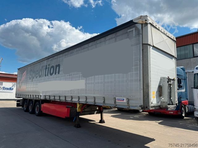 Open semitrailer with tarp SCHMITZ CARGOBULL SCB*S3T *  * LIFTACHSE * PALLETENKASTEN *
