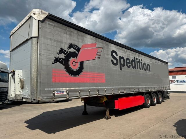 Open semitrailer with tarp SCHMITZ CARGOBULL SCB*S3T *  * LIFTACHSE * PALLETENKASTEN *