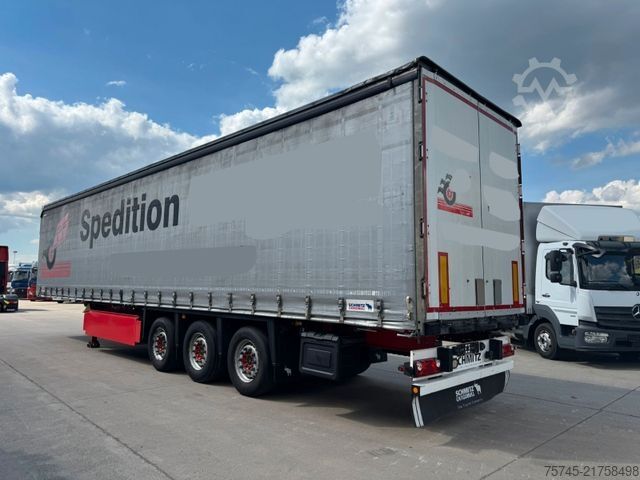 Open semitrailer with tarp SCHMITZ CARGOBULL SCB*S3T *  * LIFTACHSE * PALLETENKASTEN *