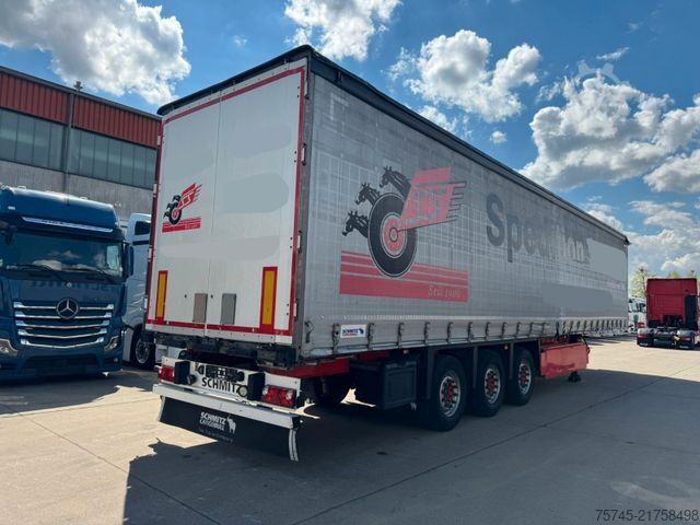 Open semitrailer with tarp SCHMITZ CARGOBULL SCB*S3T *  * LIFTACHSE * PALLETENKASTEN *