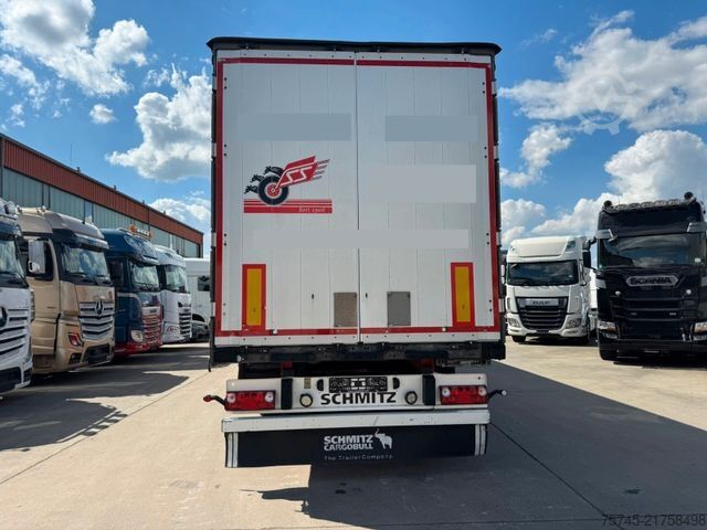 Open semitrailer with tarp SCHMITZ CARGOBULL SCB*S3T *  * LIFTACHSE * PALLETENKASTEN *