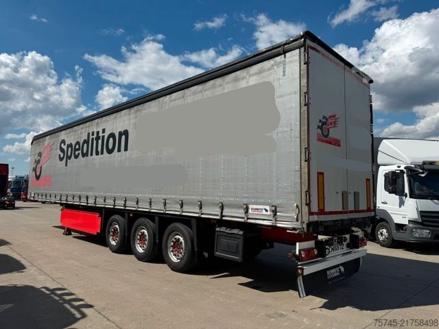 Open semitrailer with tarp SCHMITZ CARGOBULL SCB*S3T *  * LIFTACHSE * PALLETENKASTEN *