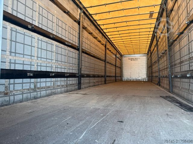 Open semitrailer with tarp SCHMITZ CARGOBULL SCB*S3T *  * LIFTACHSE * PALLETENKASTEN *