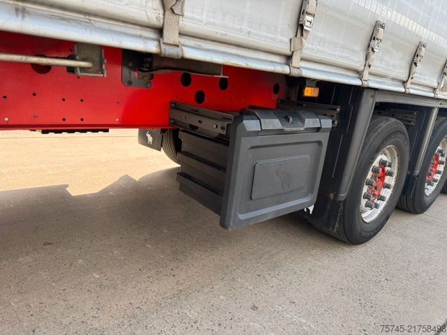 Open semitrailer with tarp SCHMITZ CARGOBULL SCB*S3T *  * LIFTACHSE * PALLETENKASTEN *