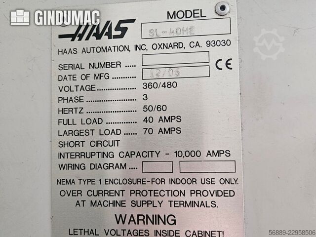 HAAS SL-40HE HAAS SL-40HE