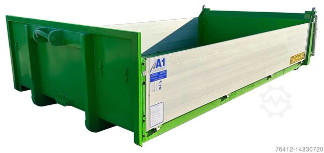 Roll-off container A1 Container Normbehälter 40 m³ 2x Querspant Doppelflügeltür RAL 5010 Enzianblau Abrollcontainer