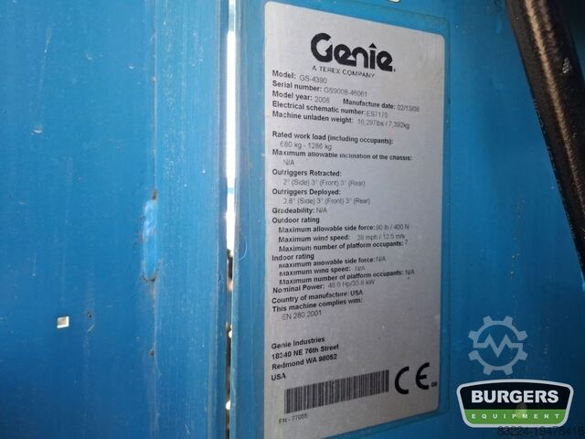 Scherenhebebühne Genie GS4390 RT
