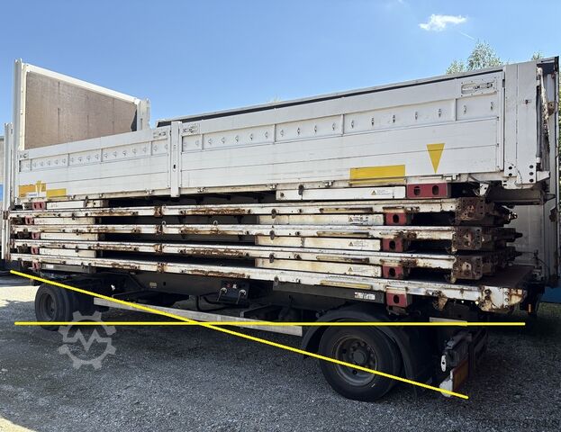 Swap body with flatbed Krone BDF 7,45m Baustoff Bordwand + Türen