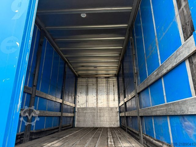 Flatbed truck with tarp RENAULT T480 High / Retarder / Bycool / Anhänger vorhand