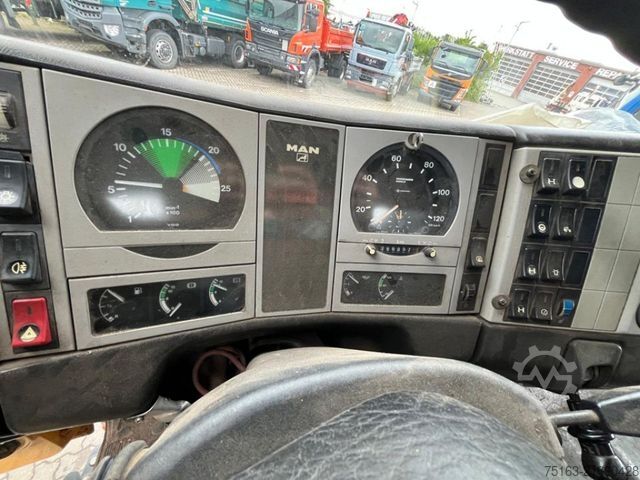 Three-sided tipper truck MAN F2000 19.343 FAK 2-Achs Allradkipper Kran