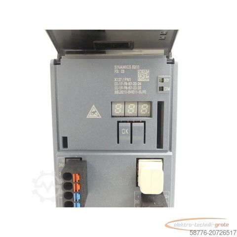 Component Siemens 6SL3210-5HE11--5UF0 SINAMICS S210 SN:T-NN6201916 - ! -