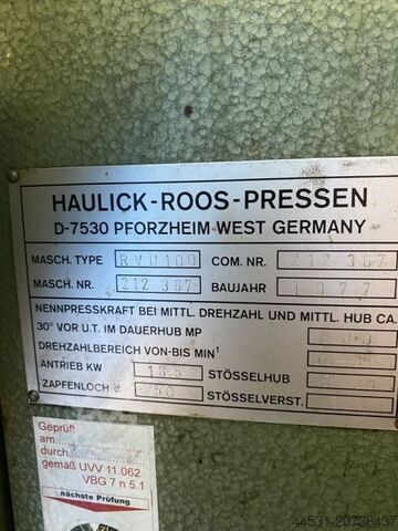 Stanzautomat Haulick & Ross RVD 100