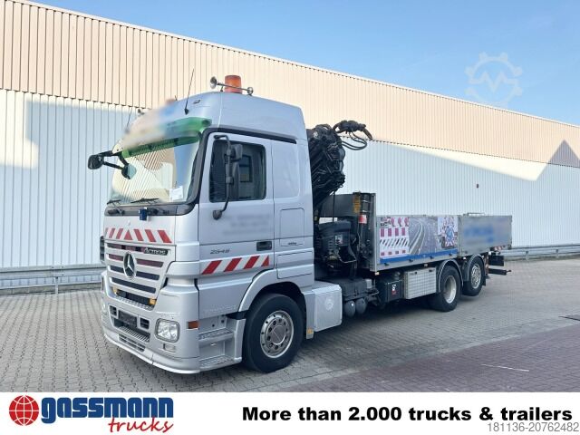 LKW mit Pritsche (offen) Mercedes-Benz Actros 2546 L 6x2, Hiab Kran  244 E - 6 Hiduo,
