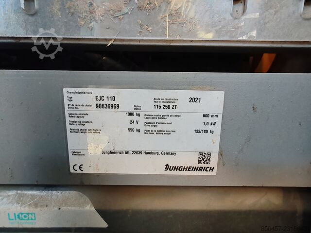 Pallet Stackers Jungheinrich EJC 110 li-ion 2.5m/ 1544mh/ 2021y