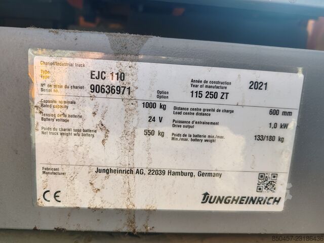 Pallet Stackers Jungheinrich EJC 110 li-ion 2.5m/ 1563mh/ 2021y