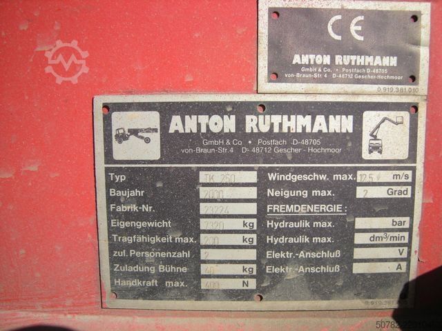 Truck-mounted work platform MERCEDES-BENZ 815 Atego mit Ruthmann TK250, 25m