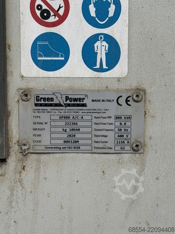 Generator Generator GP880 Genset Argus 800kVA
