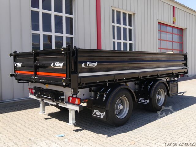 Open trailer with tarp FLIEGL Tandem-Seitenkipper TSK 180 - 5 Meter