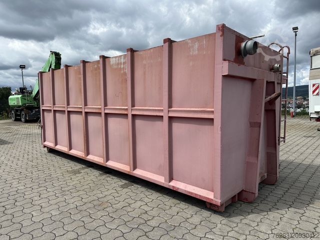 Roll-off tipper truck MERCEDES-BENZ Wassercontainer / Mulde 30 cbm Silo für Abrollk