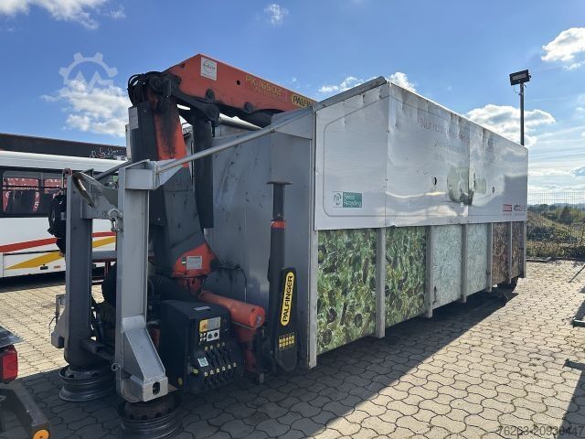 Roll-off tipper truck  Glas Kran Mulde / Palfinger PK 16502 / Funk