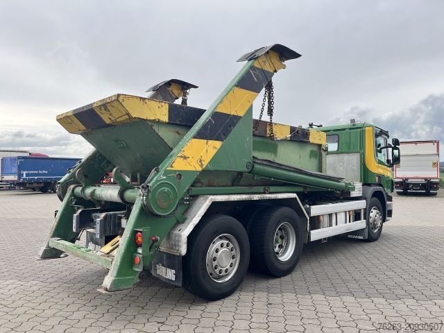 Skip truck SCANIA P360 6x2 Trösch Absetzkipper / Container