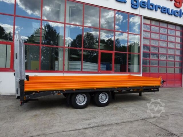 Low loader trailer Möslein TTT-11 6,20 Orange  Neuer Tandemtieflader